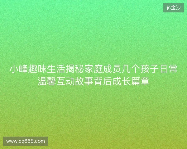 小峰趣味生活揭秘家庭成员几个孩子日常温馨互动故事背后成长篇章